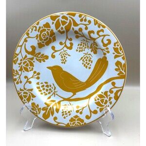 Pier 1 Yellow Bird Salad Dessert Plate or Wall Decor Stoneware 8.25" Diameter